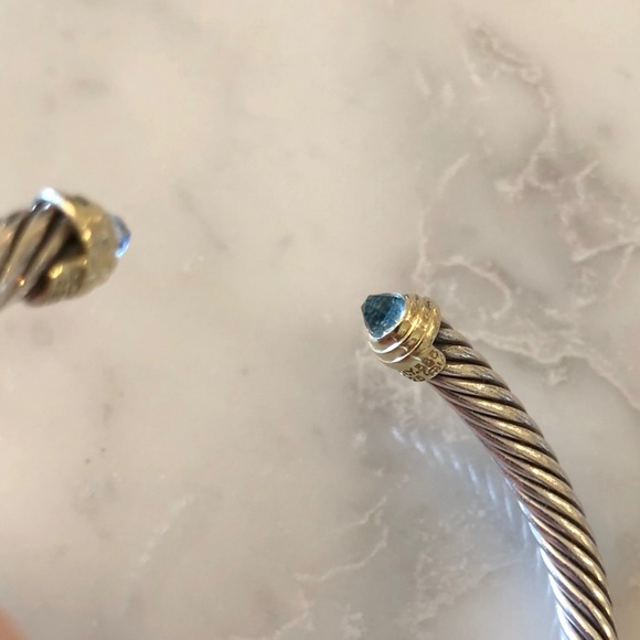 Cable Classic Blue Topaz 14K Gold David Yurman - Picture 5 of 6